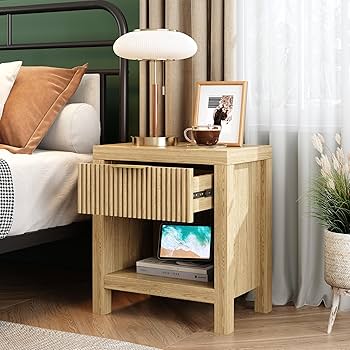 ベッドサイドテーブル - bedside table Amazon.com: JZXSHD Nightstand Set of 2, End Table with 2