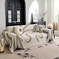 Vista 28 de MYSKY HOME Funda de Sofá Boho Súper Suave Fundas de Sofá para Sofá de 2-3 Cojines, Funda Moderna de Sofá de Jacquard Negro Funda de Loveseat Futón