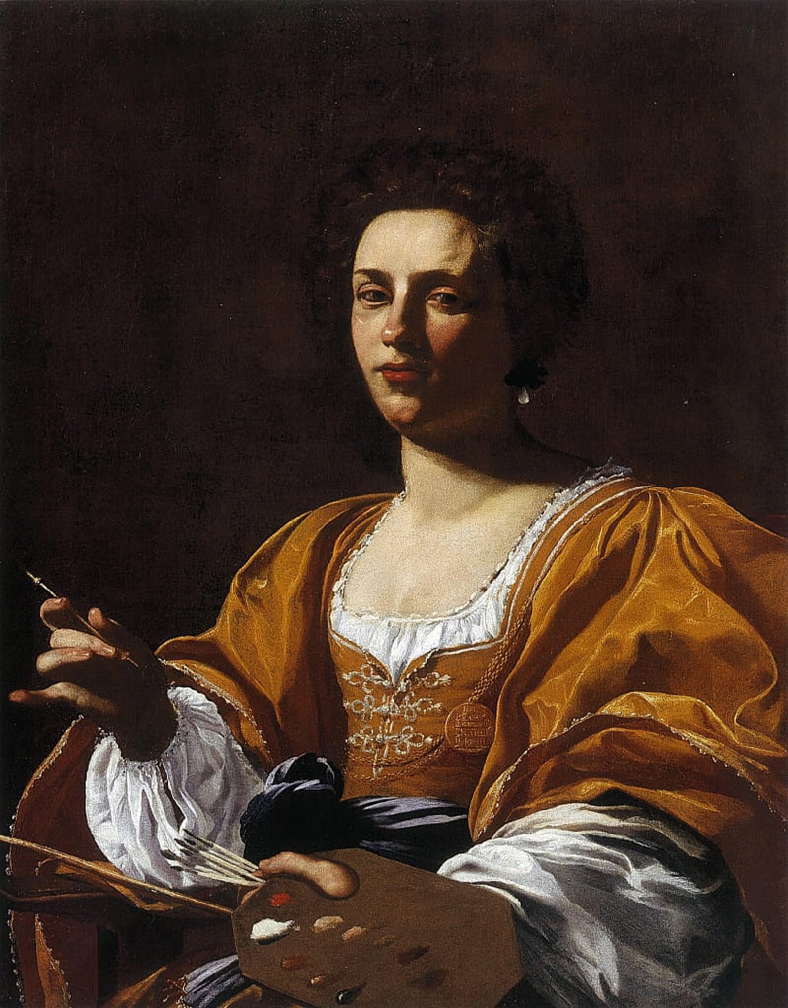 POSTERIIk Vintage Art Print Images Pictures Print Portrait of Artemisia Gentileschi by Simon Vouet Modern Colour Posters for Office Home Decor 60x90cm