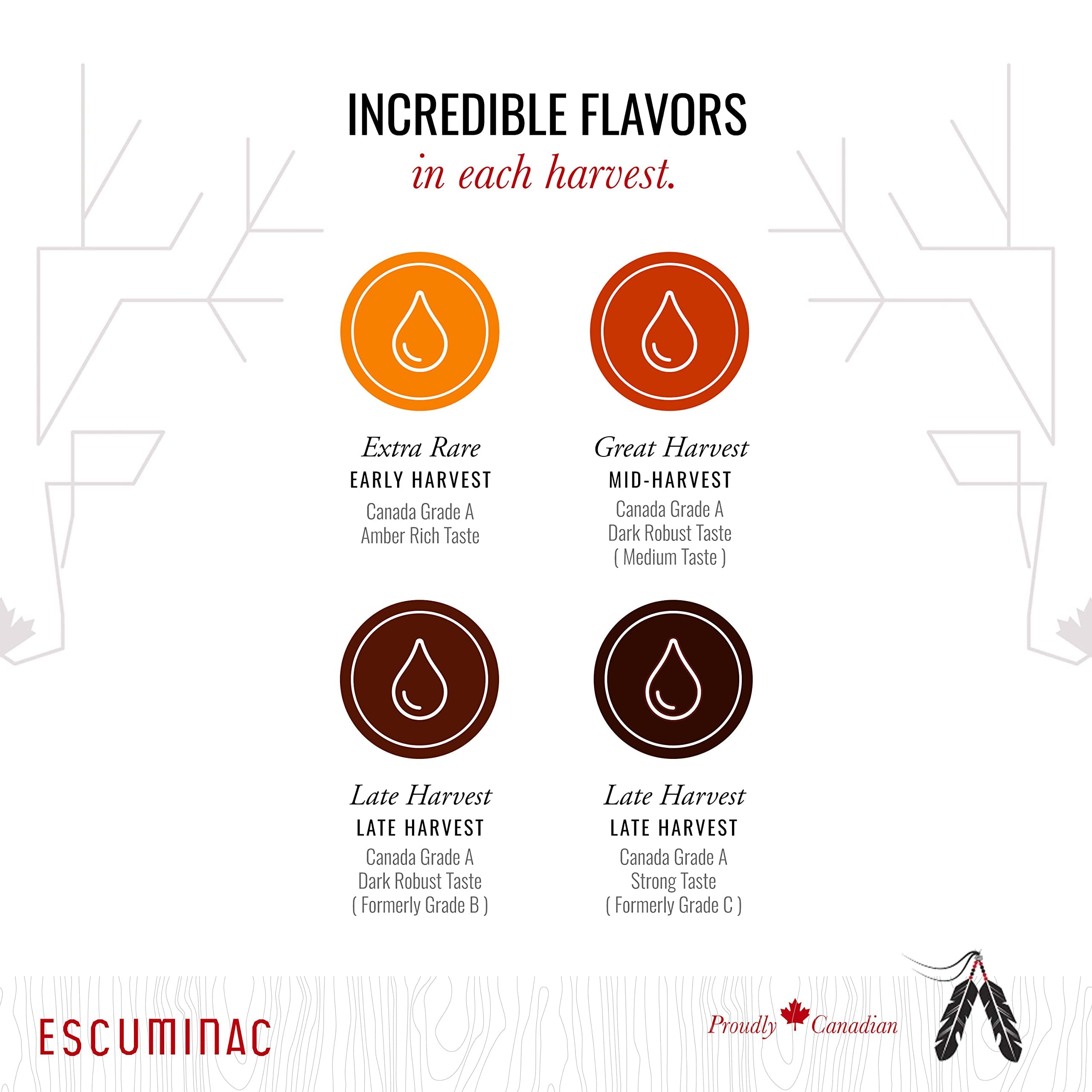 Sirop d'érable du Canada Certifié Biologique, Escuminac Grande Récolte, Cruchon 1 litre, Foncé Goût Riche 100% Pur – Traçable, et embouteillé à la ferme – Parfait pour Crêpes & Recettes