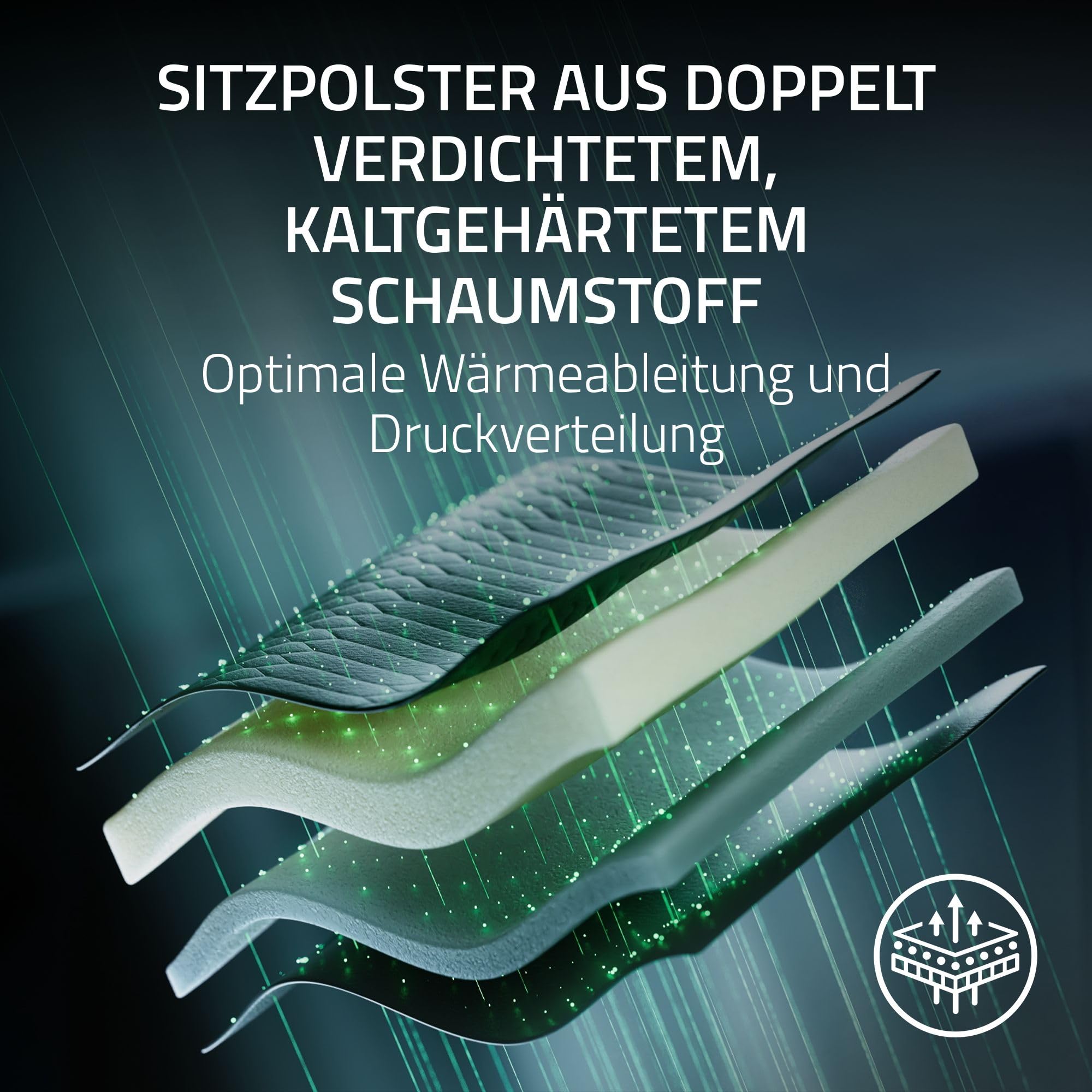 Razer Iskur V2 NewGen - Ergonomischer Gaming-Stuhl mit atmungsaktivem Gen-2 EPU-Leder mit Cooltouch Technologie - Hyperflex Lordosenstütze - breite Schulterbögen und Sitzfläche | Schwarz