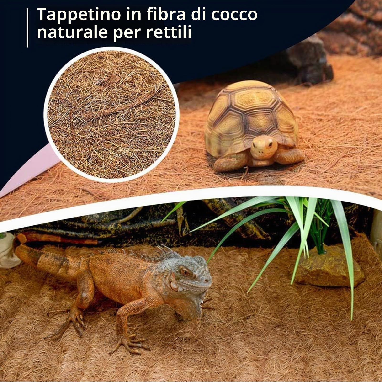 3 pezzi di stuoie di canapa per roditori Tappeto di canapa al 100% in fibre di cocco 100 x 30 cm, assorbono gli odori, per conigli, lepri e criceti Stuoia di canapa Biodegradabile