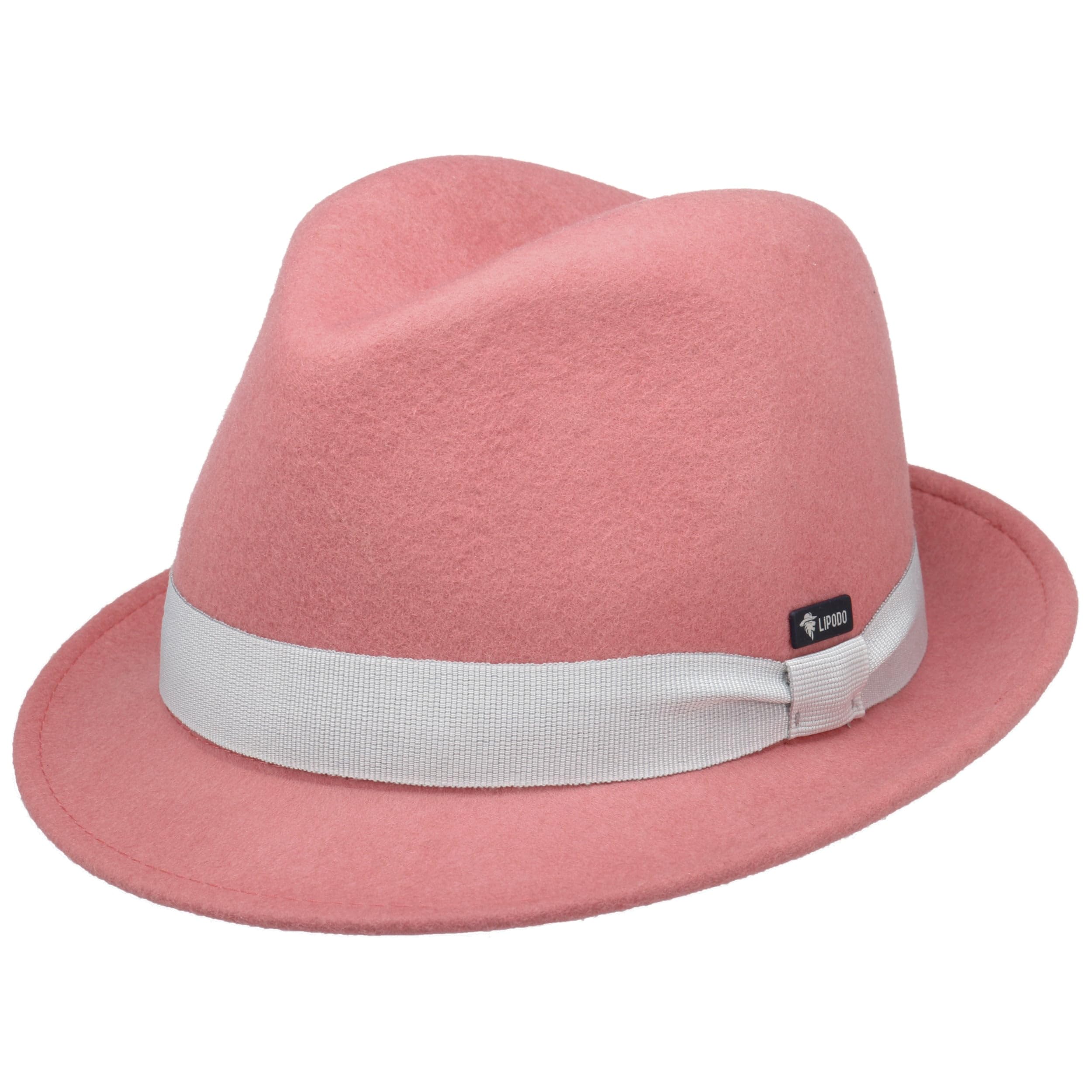 Lipodo Rose Kids Wool Felt Trilby Hat Fedora (One Size - )