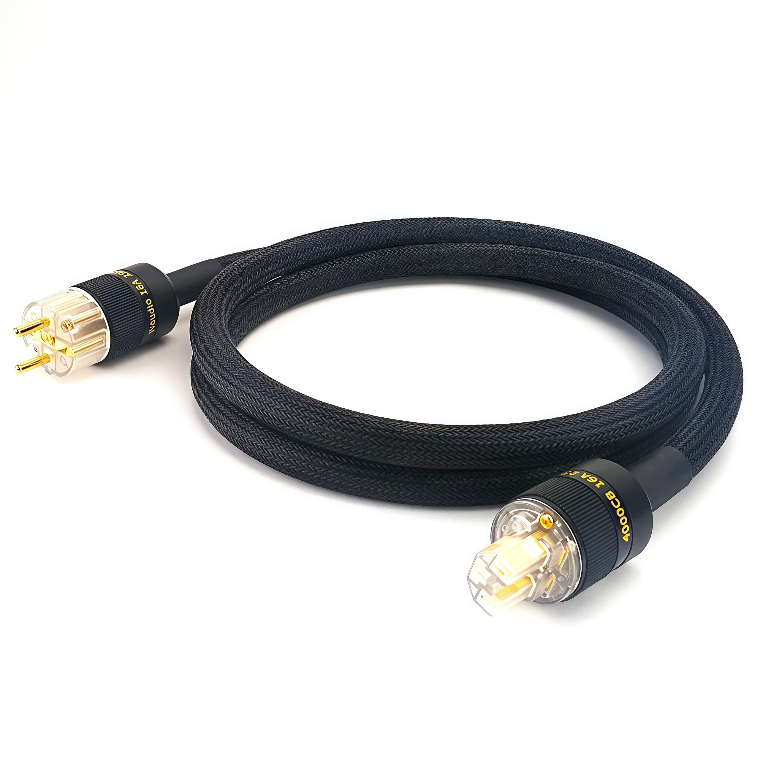 Cavo di alimentazione audiofilo WAudio 10AWG - Cavo di alimentazione Hi-Fi standard UE con spina Schuko e connettore IEC (1.5M)