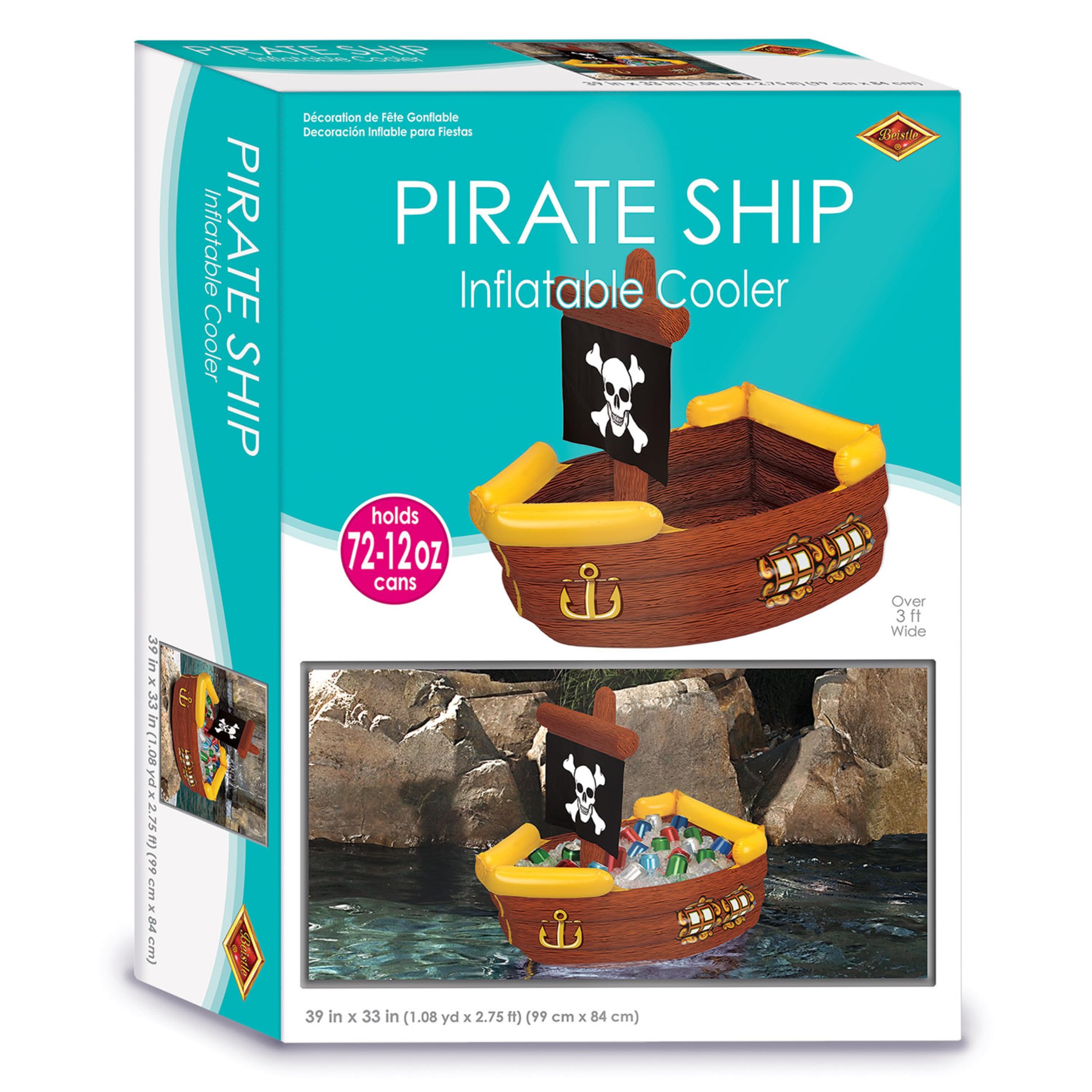 Beistle Company - Inflatable Pirate Ship Cooler