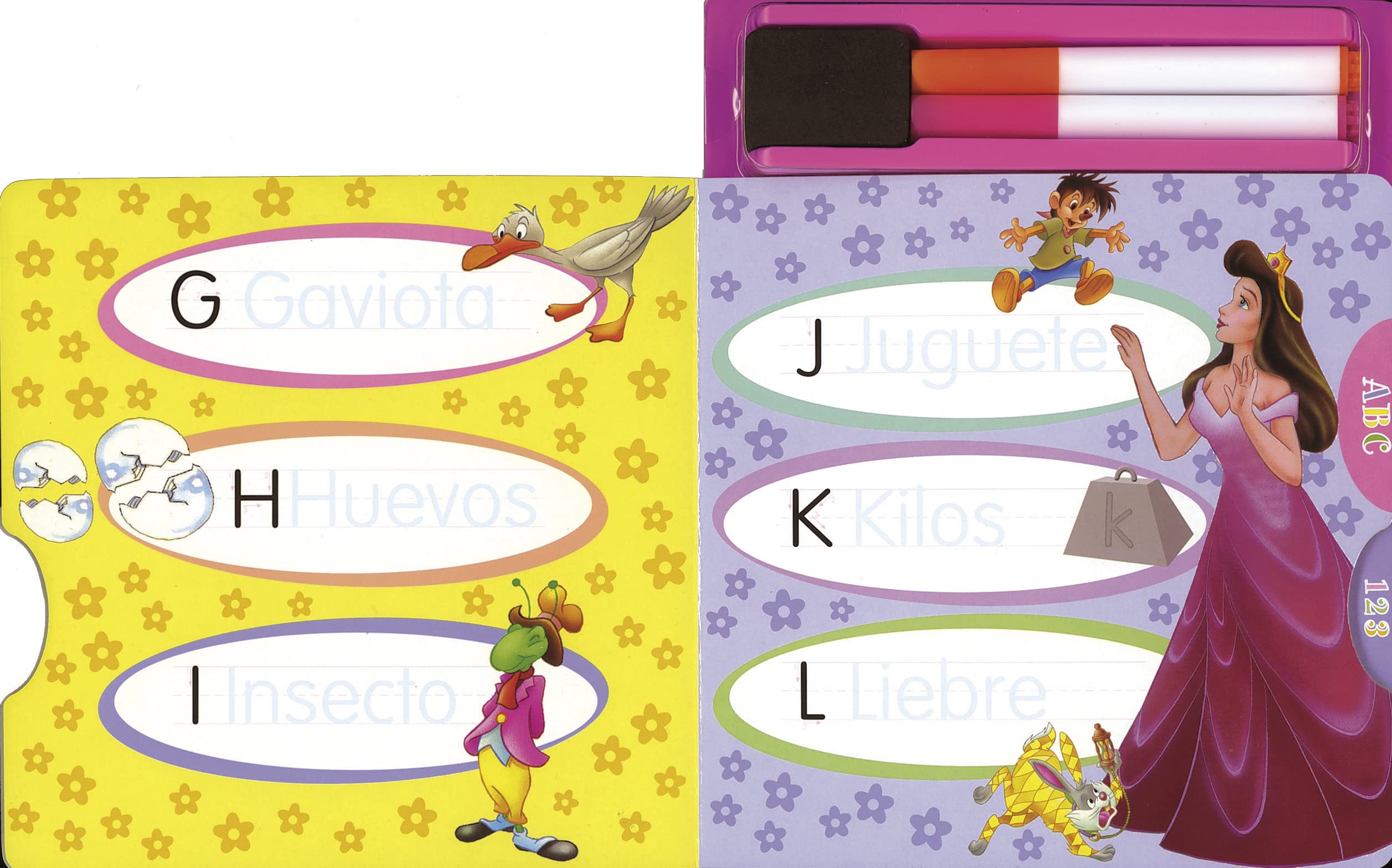 Mi libro pizarra de princesas/ My board book of princesses