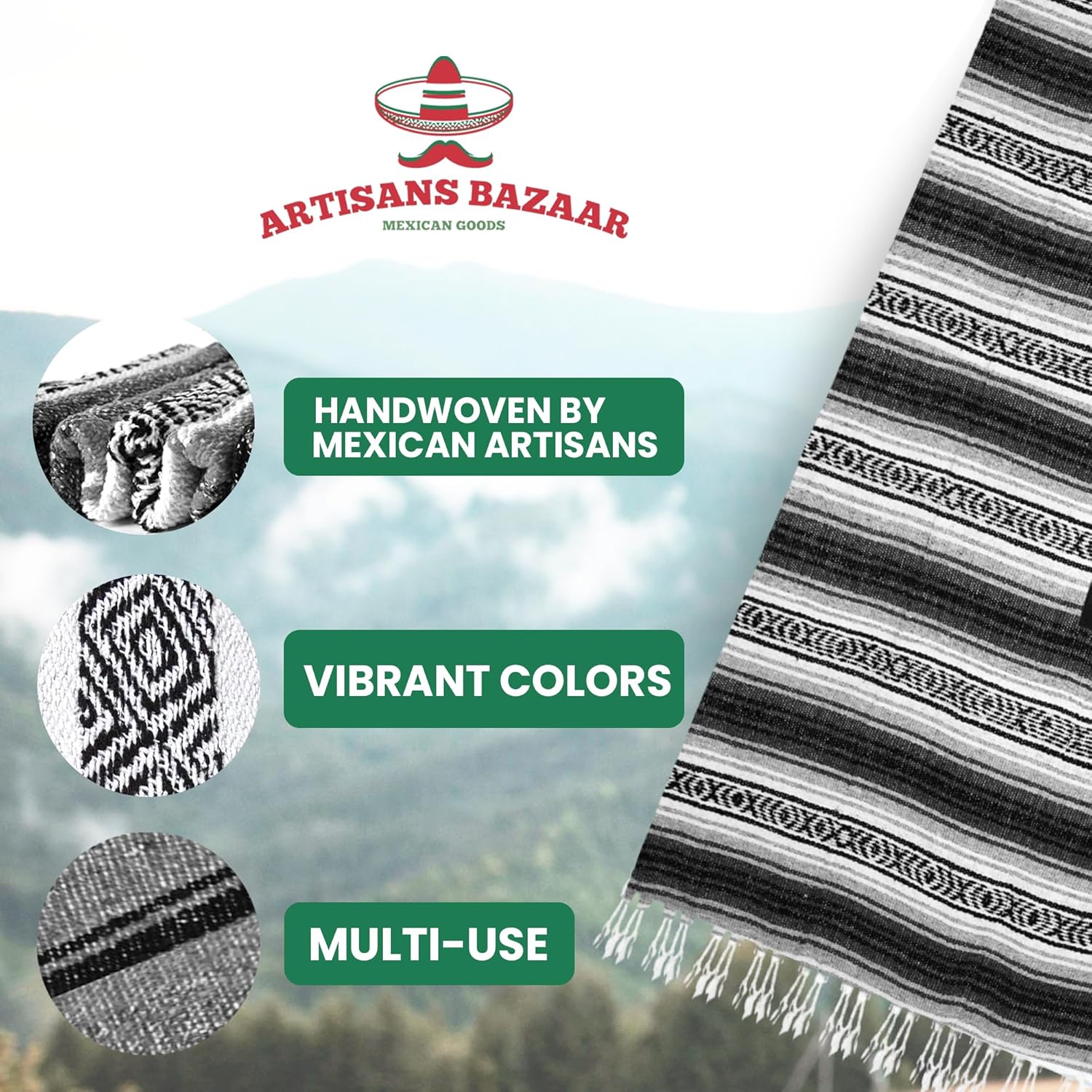 Artisans Bazaar Casaco mexicano de inverno mexicano Baja Poncho 100% quente e confortável em promoção! Veja a oferta e mais achadinhos de Jaquetas & Casacos 7 Hoje é o melhor dia para comprar Artisans Bazaar Casaco mexicano de inverno mexicano Baja Poncho 100% quente e confortável com aquele preço maroto! Promoção! Aproveite a oferta! 7