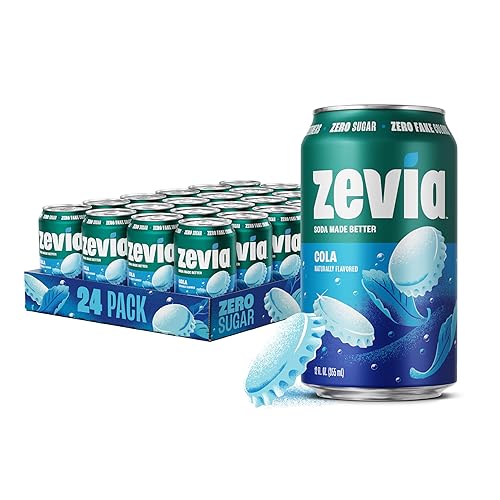 Miniatura 23 de Zevia Soda sin azúcar, paquete variado de arcoíris, latas de 12 onzas (paquete de 24) – endulzado naturalmente, proyecto verificado sin OMG, sin