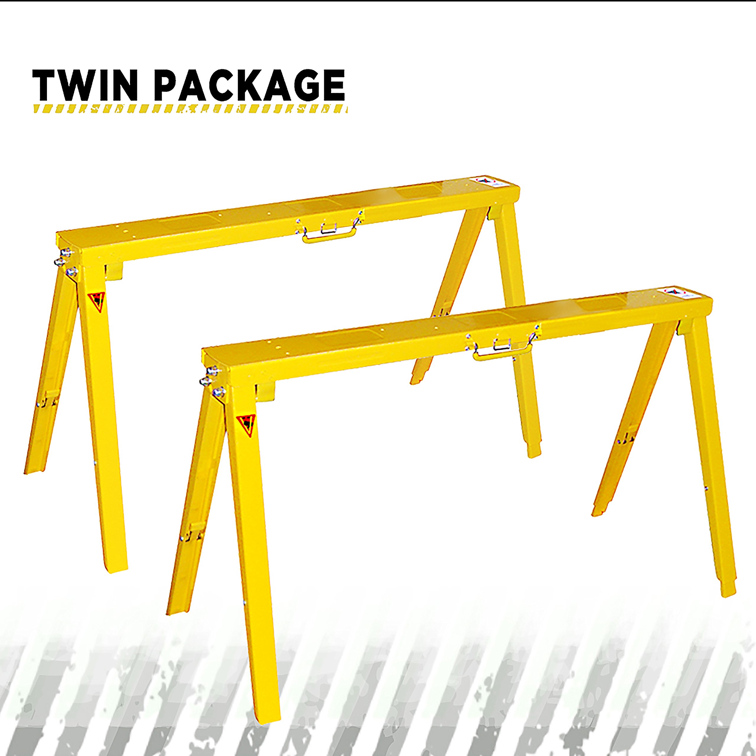 Heavy Duty Folding Adjustable Sawhorse 