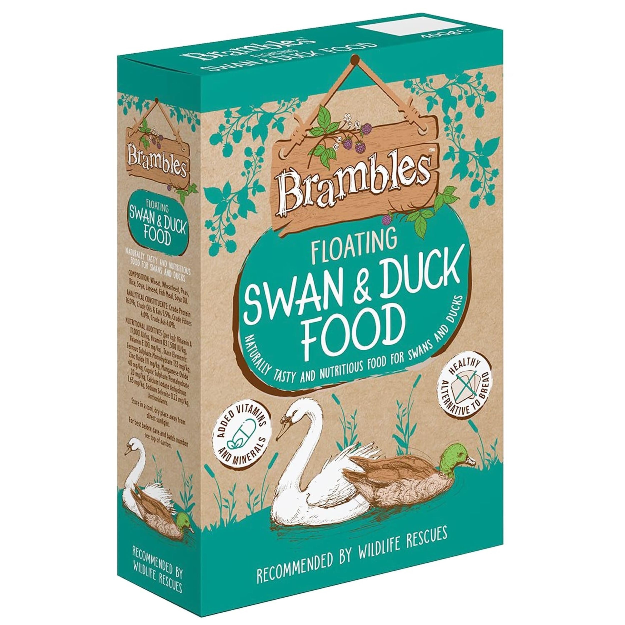 Brambles Floating Swan Duck & Geese Food - Natural Wildlife Bird Feed Pellets - Nutritious Complimentary Feed - Wild Waterfowl Feed 400g