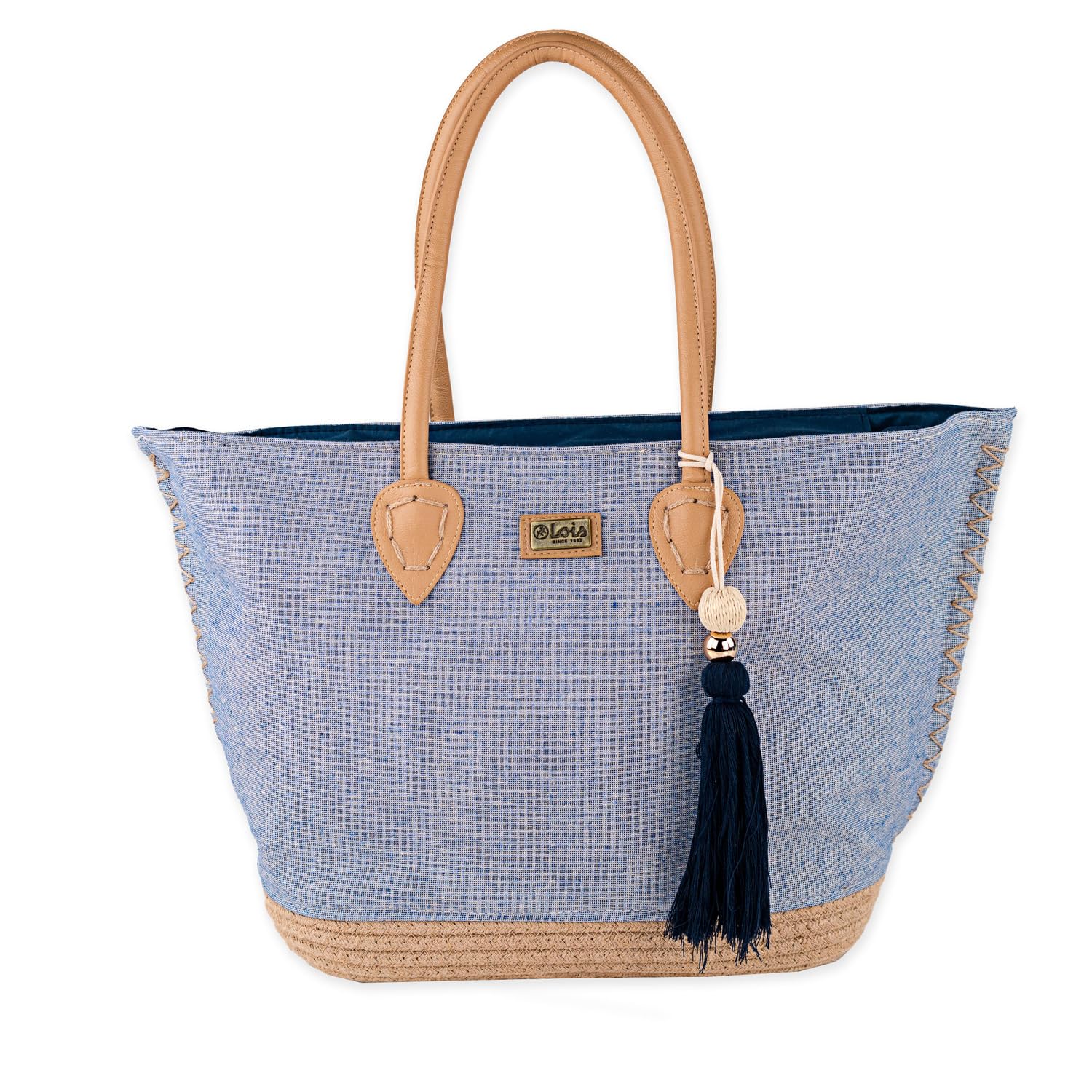 Lois - Bolso Capazo Rafia Mujer Para Playa Ideal Verano. Capazos Mimbre Muj