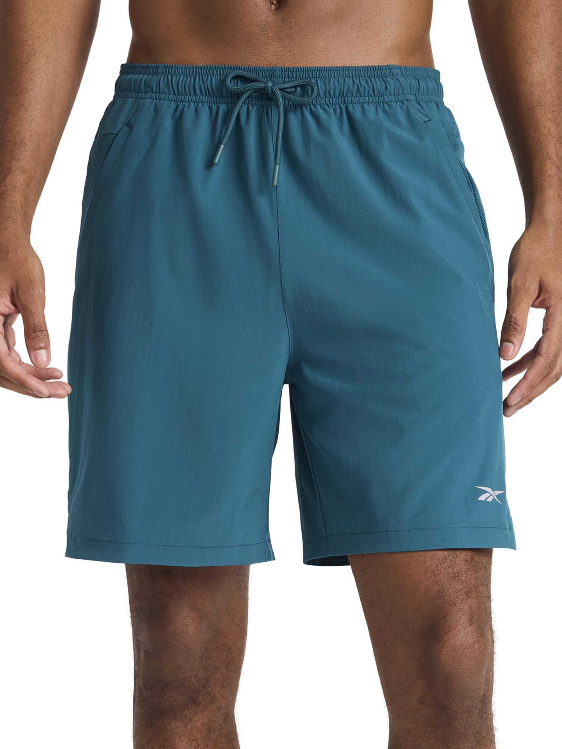 Reebok Men's Retro Teal Apparel Glider Running 7” Short, Large