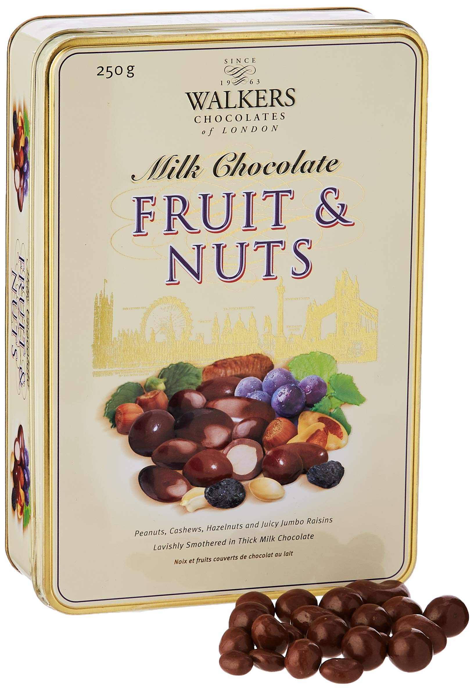 Walkers Milk Chocolate Nuts and Fruits Tin 250 g Buy Online in UAE at