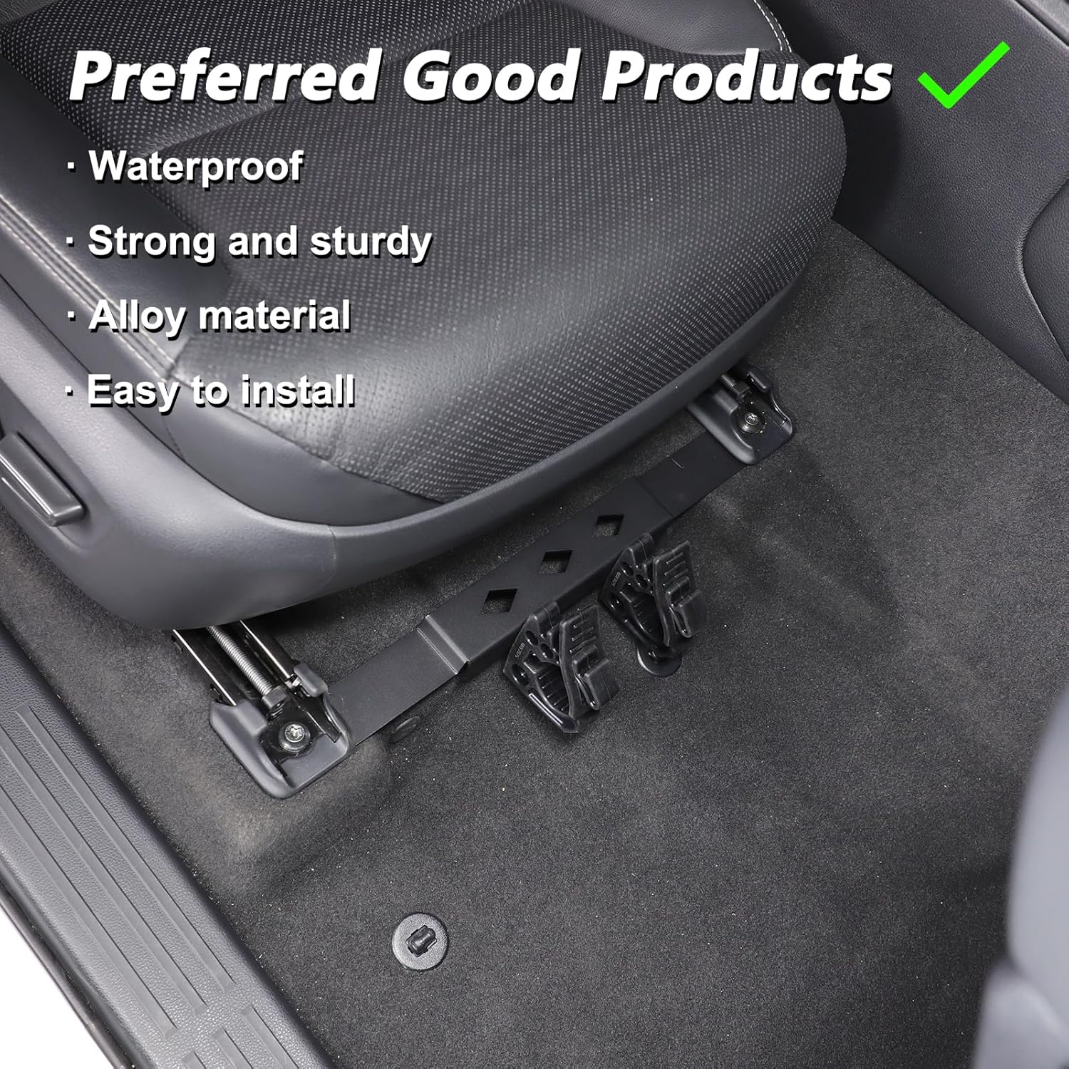 Car Inner Flashlight Holder Mounting Brackets Kits Compatible with Toyota Land Cruiser Prado 250 J250 LC250 2024 2025,Steel Flashlight Storage Bracket Passenger Seat Storage Bracket Accessories