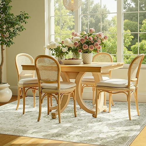 Vista 68 de jinchan Alfombra de pasillo lavable de 2 x 10 pulgadas, estilo vintage, envejecida, para interiores, delgada, tradicional, con estampado floral