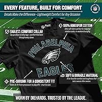 Vista 3 de Team Fan Apparel - Camiseta para el día del juego de la NFL para adultos, hecha de mezcla de algodón, sin etiquetas, semiajustada, da rienda suelta