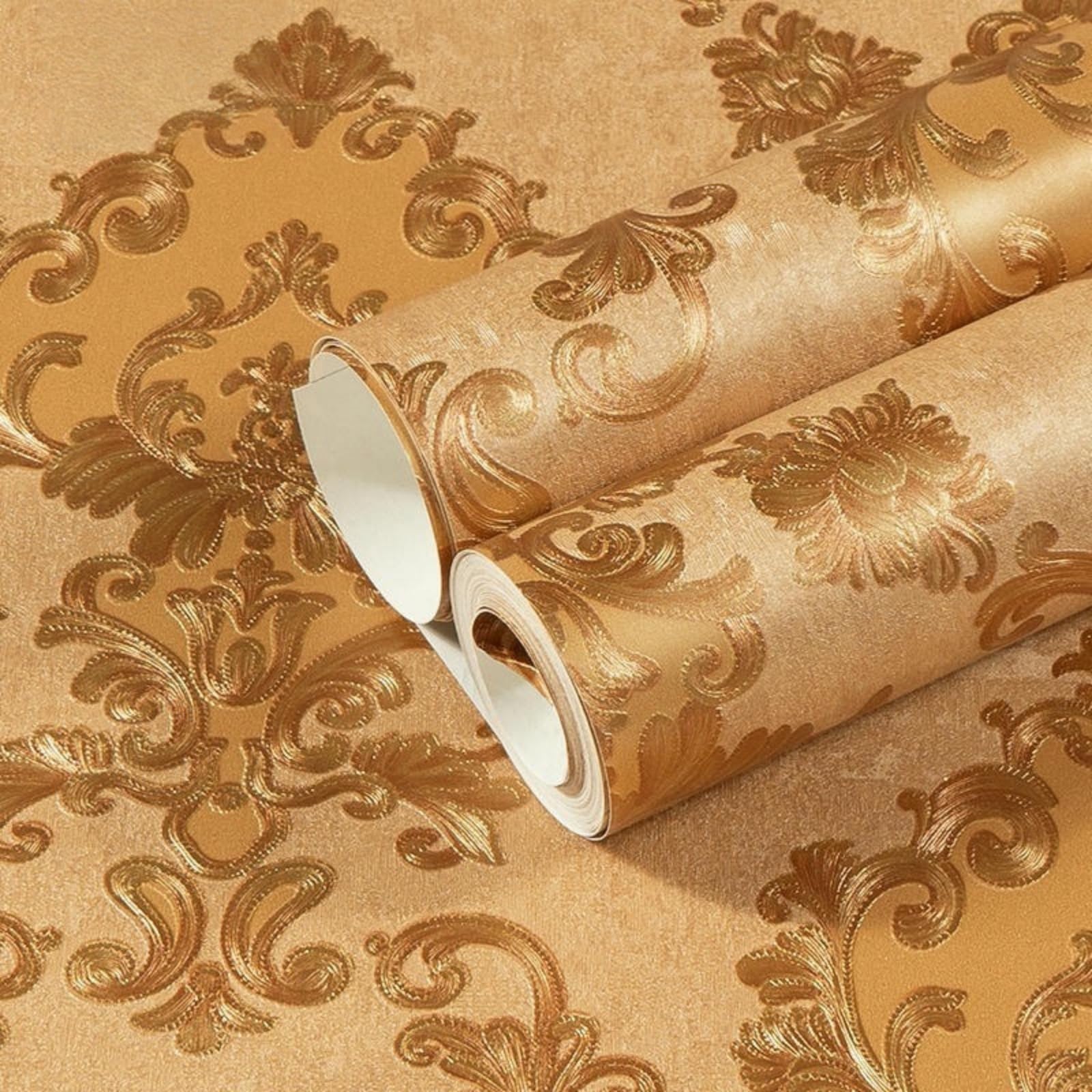 Papier peint floral intissé épais et imperméable pour mur