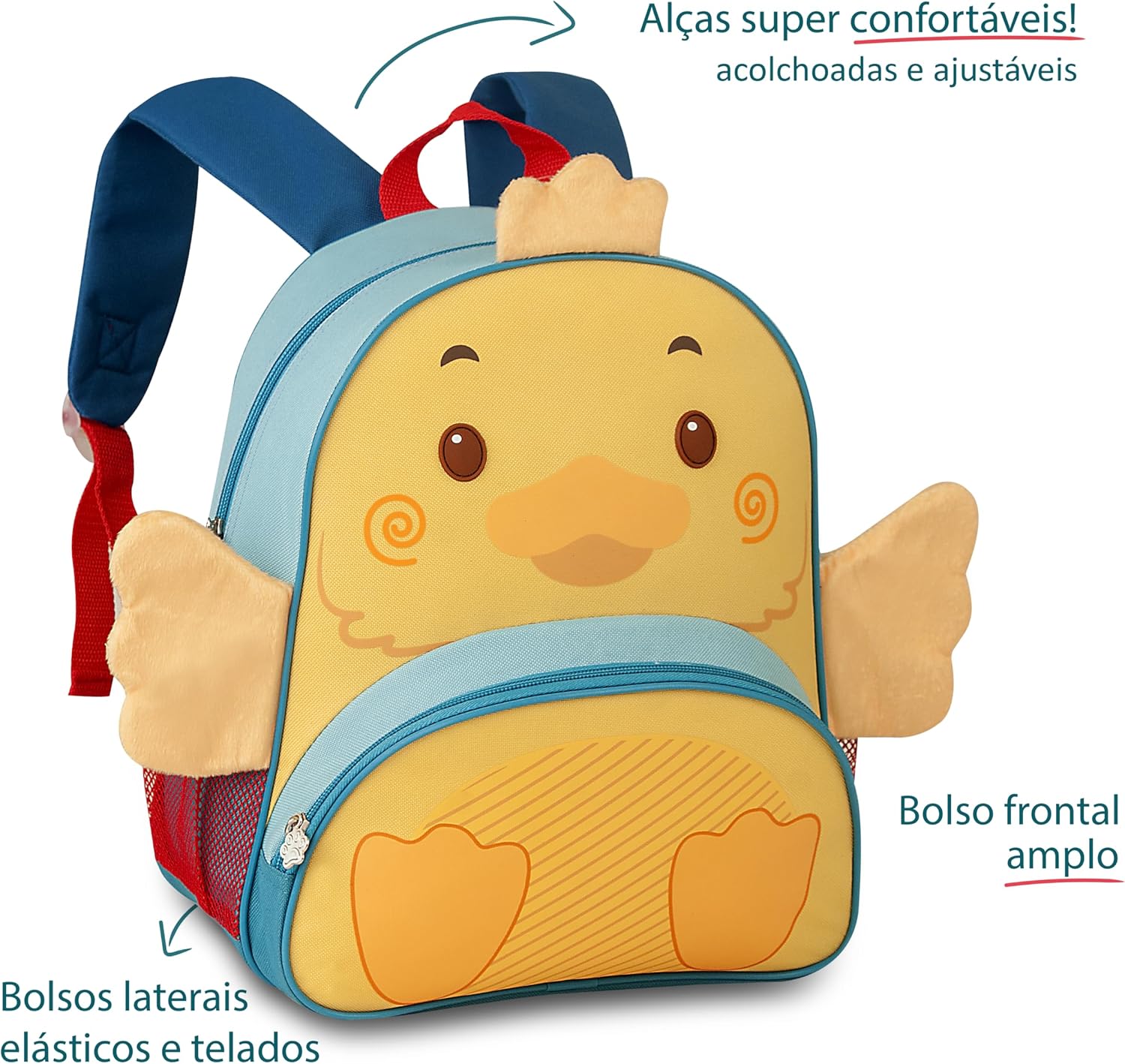 Mochila Costas Clio Pets Patinho 13'' - Clio Style