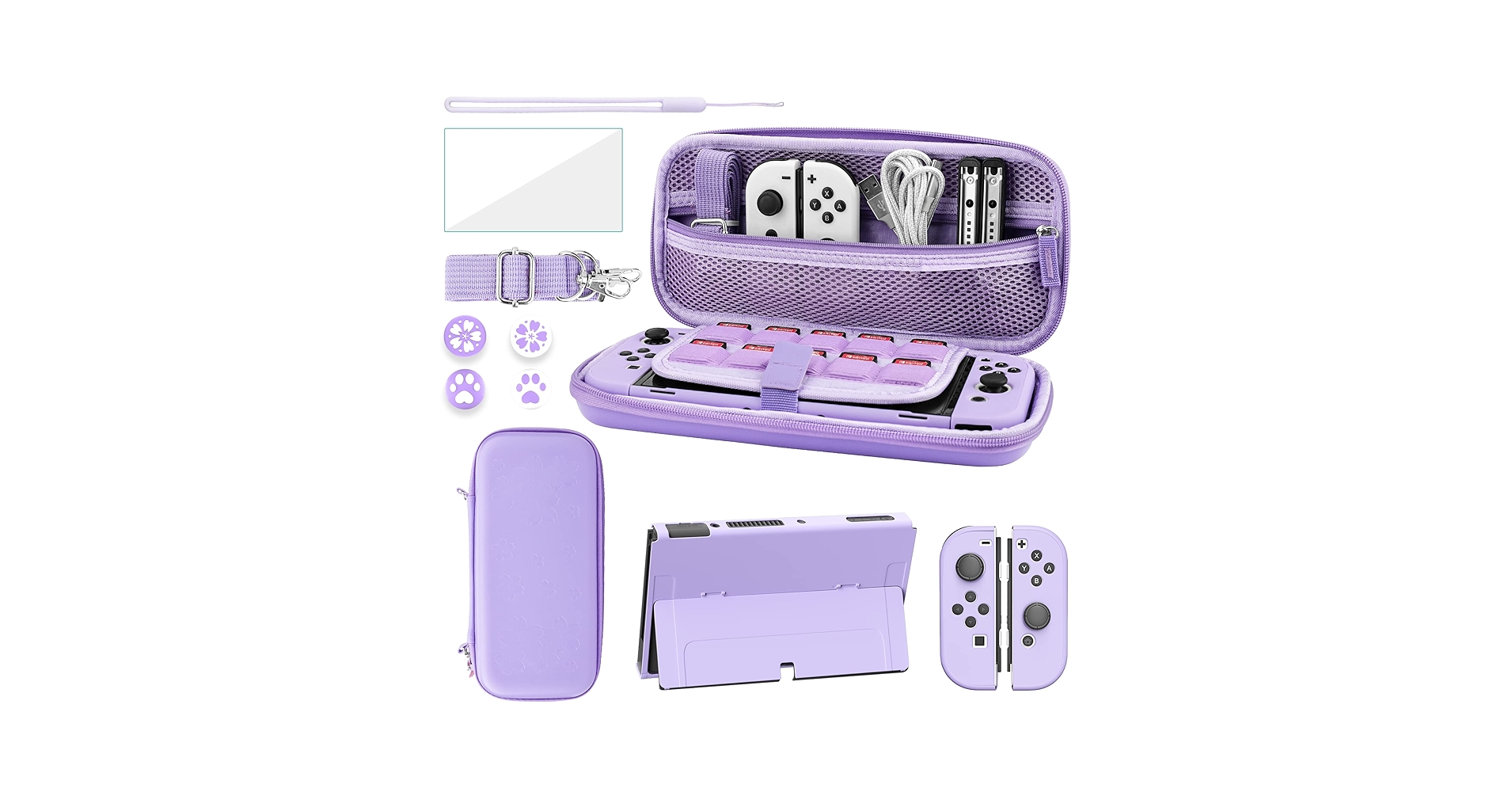 Switch Lite パープル・ケース・フィルム・充電器・箱付き 値下げ可‼️ Amazon.com: FANPL Case bundle for Nintendo Switch OLED