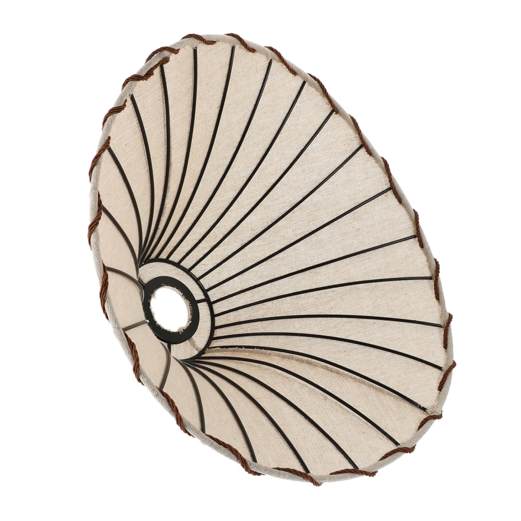 Abat-jour en Tissu Blanc Rond pour Lampe de Table, Décoratif