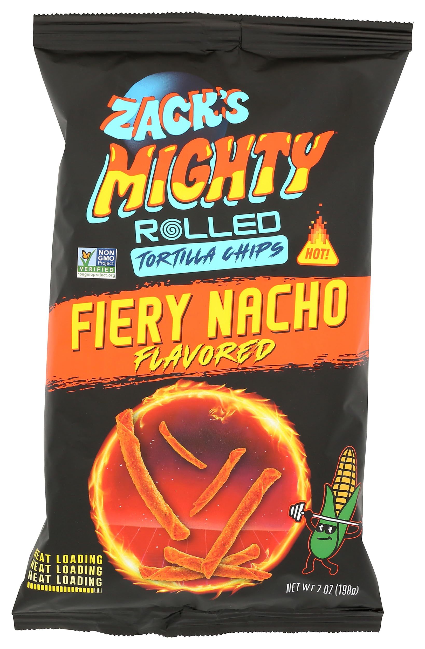 Amazon.com: Zack's Mighty Fiery Nacho Rolled Tortilla Chips, 7 OZ