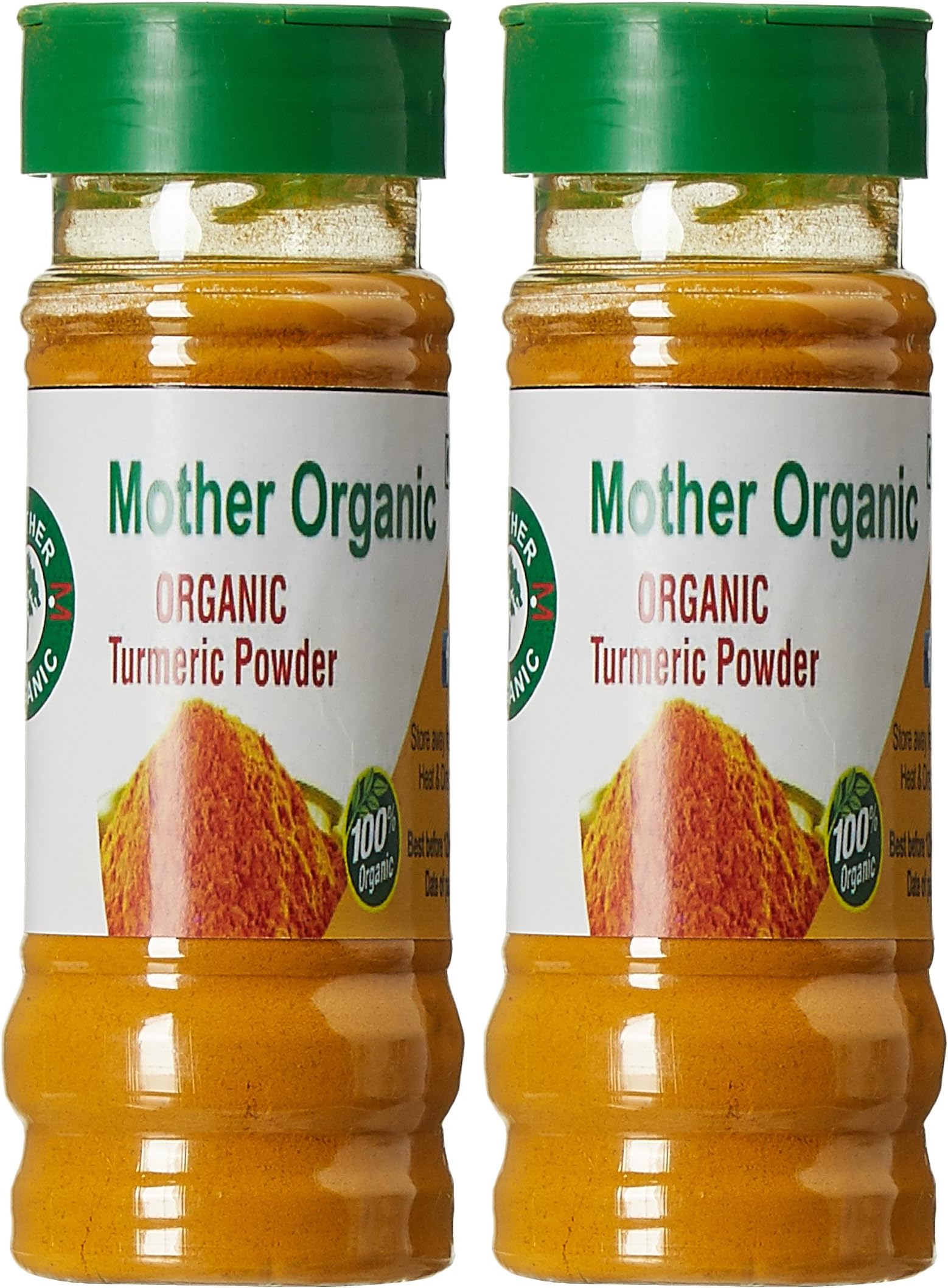 Mother Organic Turmeric Powder Bottle, 100g (Pack of 2)