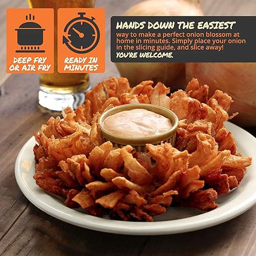 Miniatura 3 de The Original Cook's Choice - Juego para hacer flores de cebolla, todo en uno, con cortador de núcleo y guía de cuchillos, haz flores de cebolla