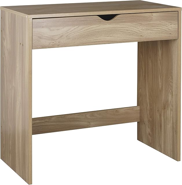 URBNLIVING 1 Drawer Wooden Small Dressing Table (Oak)