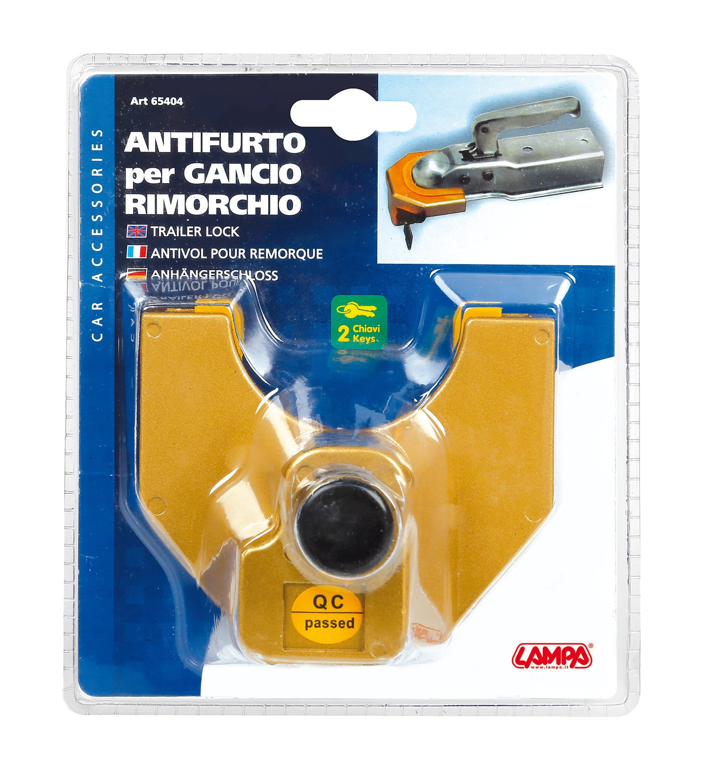 LAMPA Serrure d'attelage remorque 65404