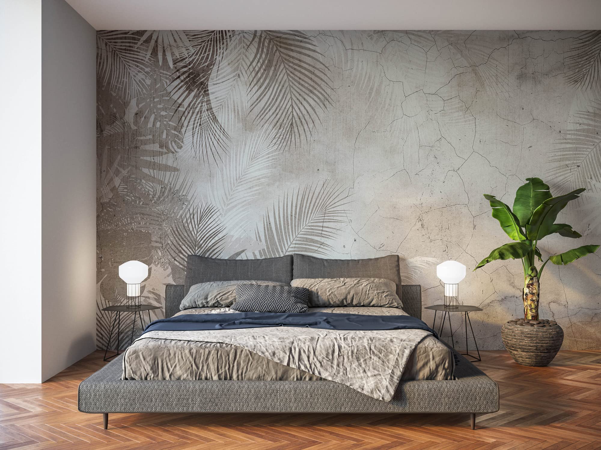 Oedim Fotomural Vinilo para Pared Estampado Hojas de Palmera, Mural, 350x250cm, Decoración para comedores, Salones, Habitaciones