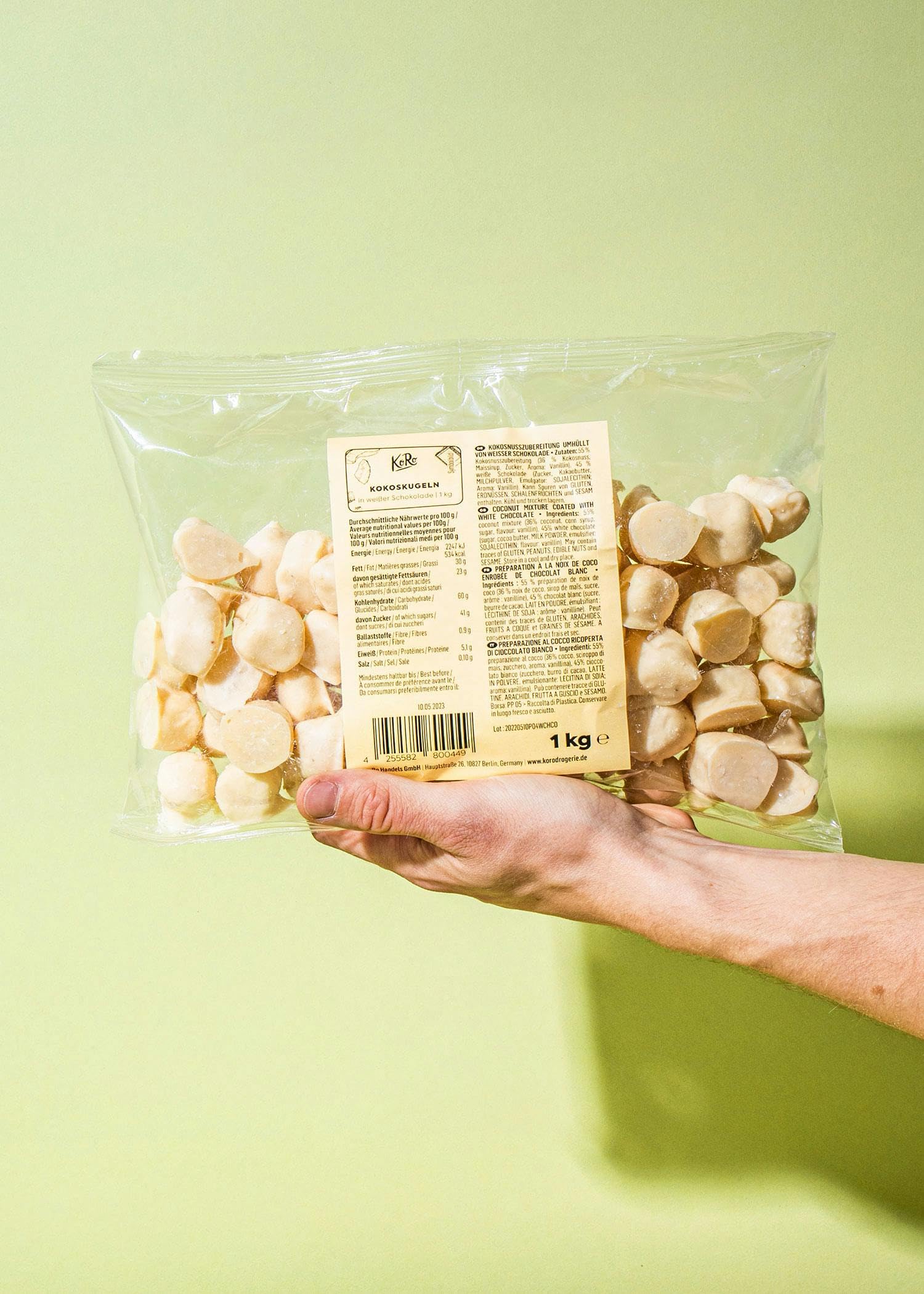 KoRo - Palline al cocco e cioccolato bianco | 1 kg