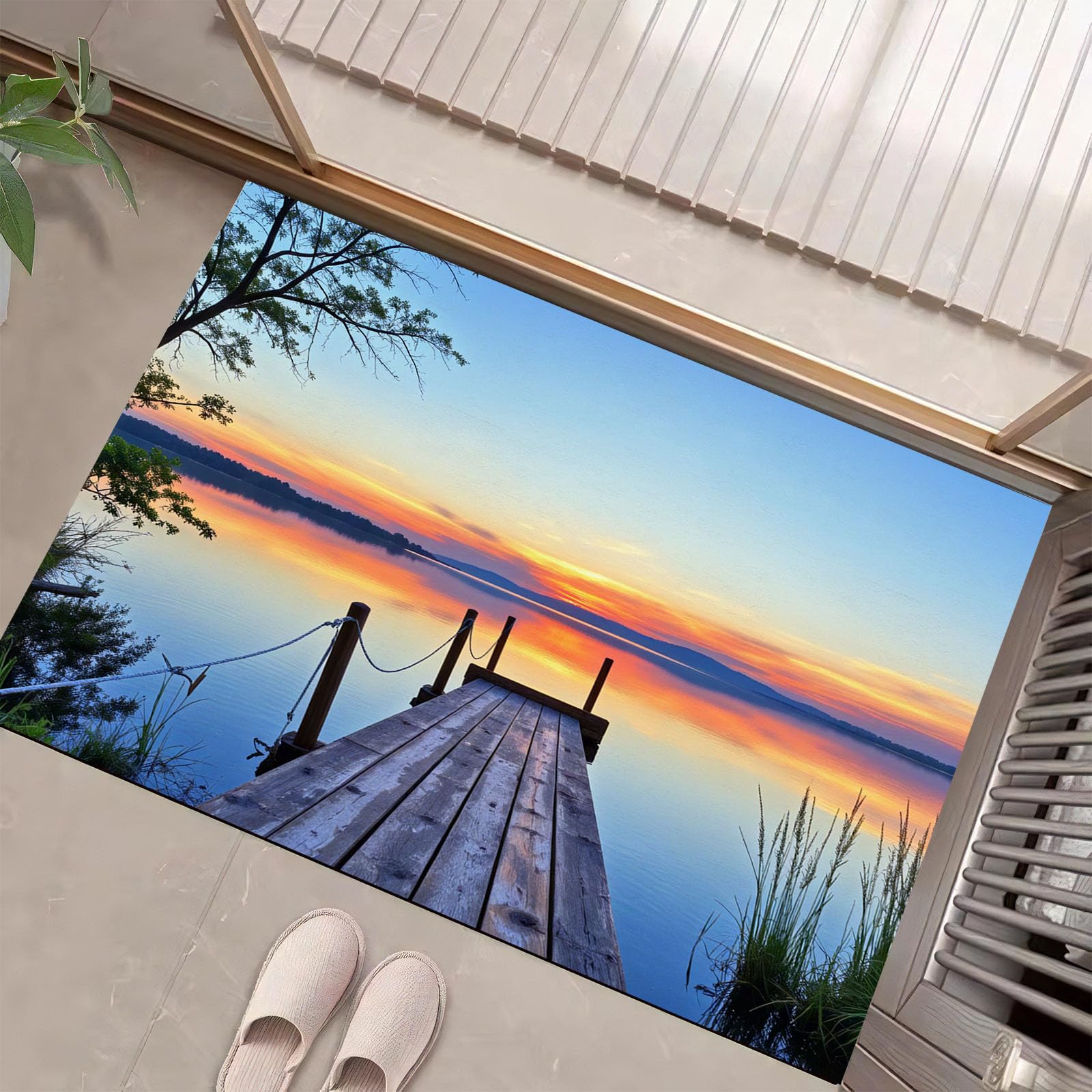 Paillasson lavable antidérapant fini les glissades avec ce tapis entrée intérieur 45x75