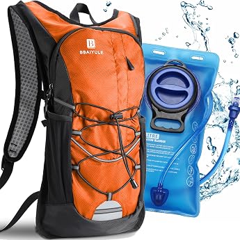 Hydration Backpack with Hydration Bladder 2L BPA-Free Bicycle Backpack with Reflectors Backpack with Hydration System Running Backpack Ultralight 380 g Running Bicycle