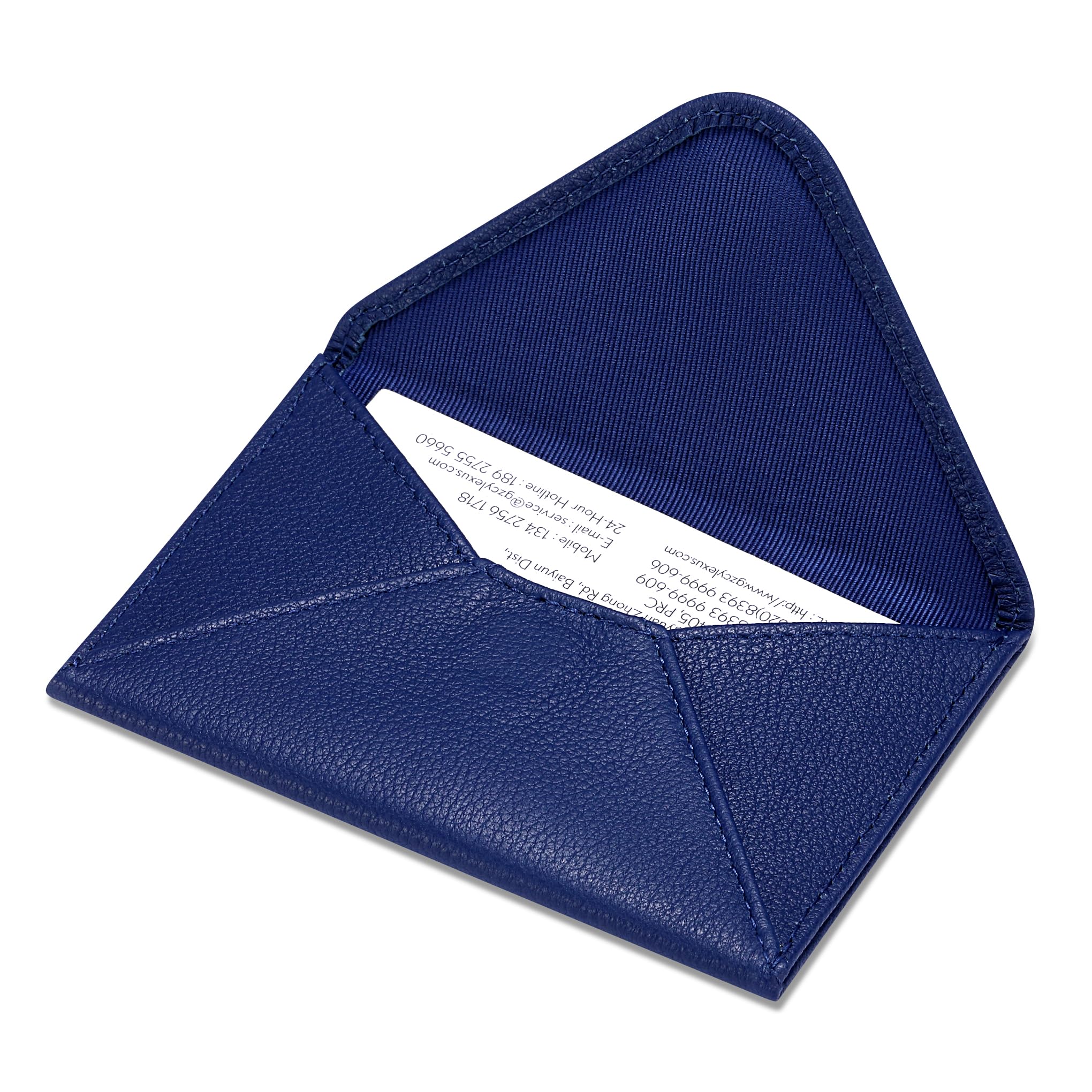 HISCOW - Funda para Tarjetas de Visita con Cierre magnético, Piel de Becerro Italiana