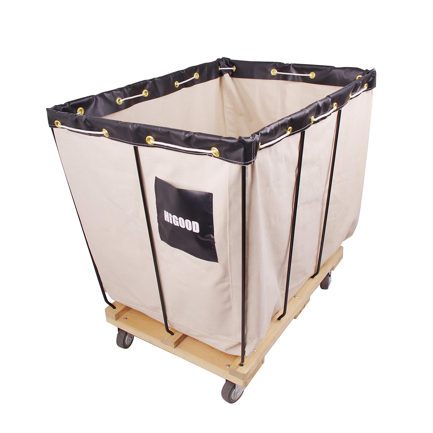 Canvas Basket Bulk Truck,Service Carts 16 Bushel Knock Down Truck, 20.0 cu. ft, 600 lb, 40" L X 28" W X 35.5" H Capacity