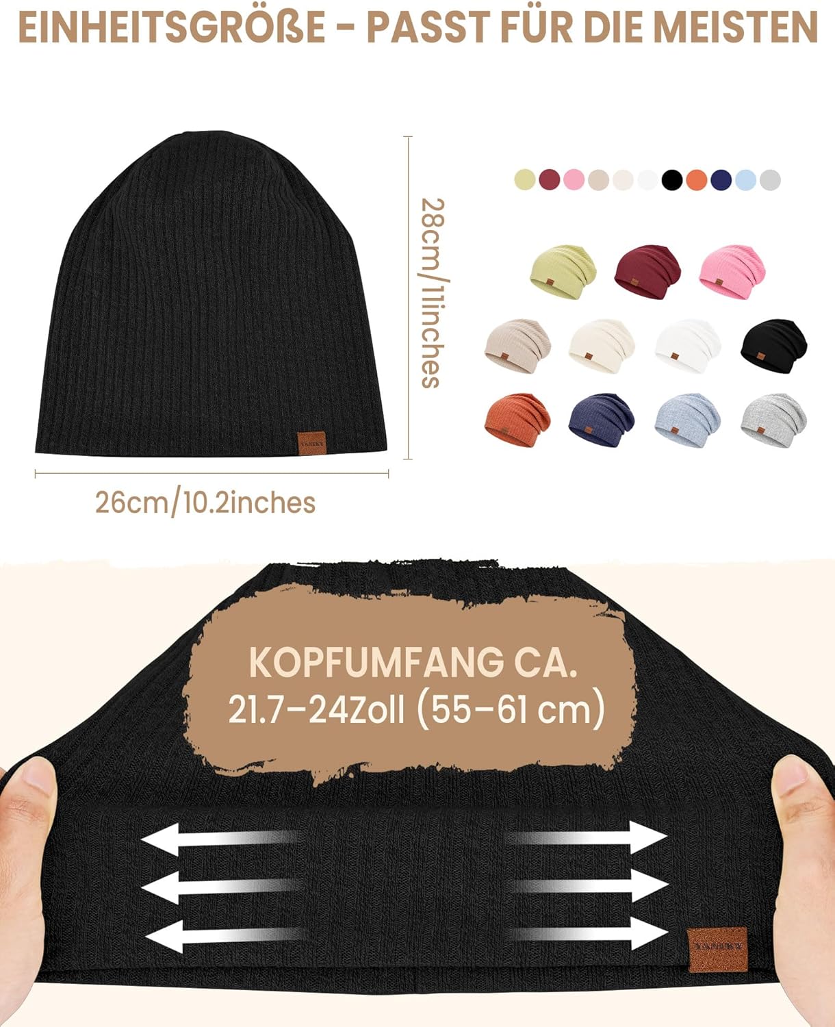 Soft Slouchy Beanie Hat for Women & Men - Lightweight Stretch Skull Cap, Comfortable Chemo Headwear for Daily Wear - Image 5