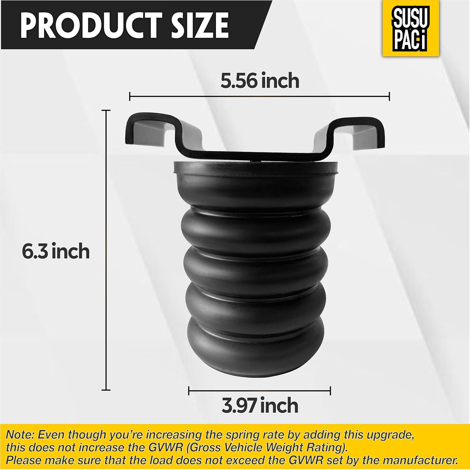 SSR-610-47 Rear Suspension Spring, Rear Air Helper Springs Fit for Toyota Tundra, Toyota Tacoma, Nissan Frontier, Nissan Titan （1 Pair Black)