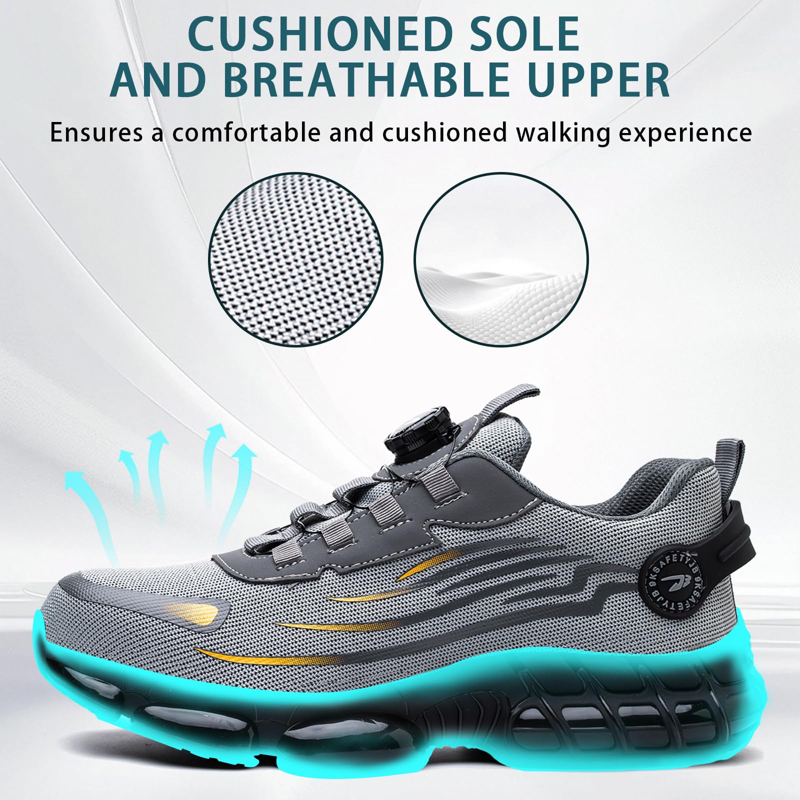 Zapato Seguridad Hombre Mujer Zapatos Seguridad Puntera de Acero Zapatillas Transpirable Calzado Transpirable Antideslizante Zapatillas Trabajo