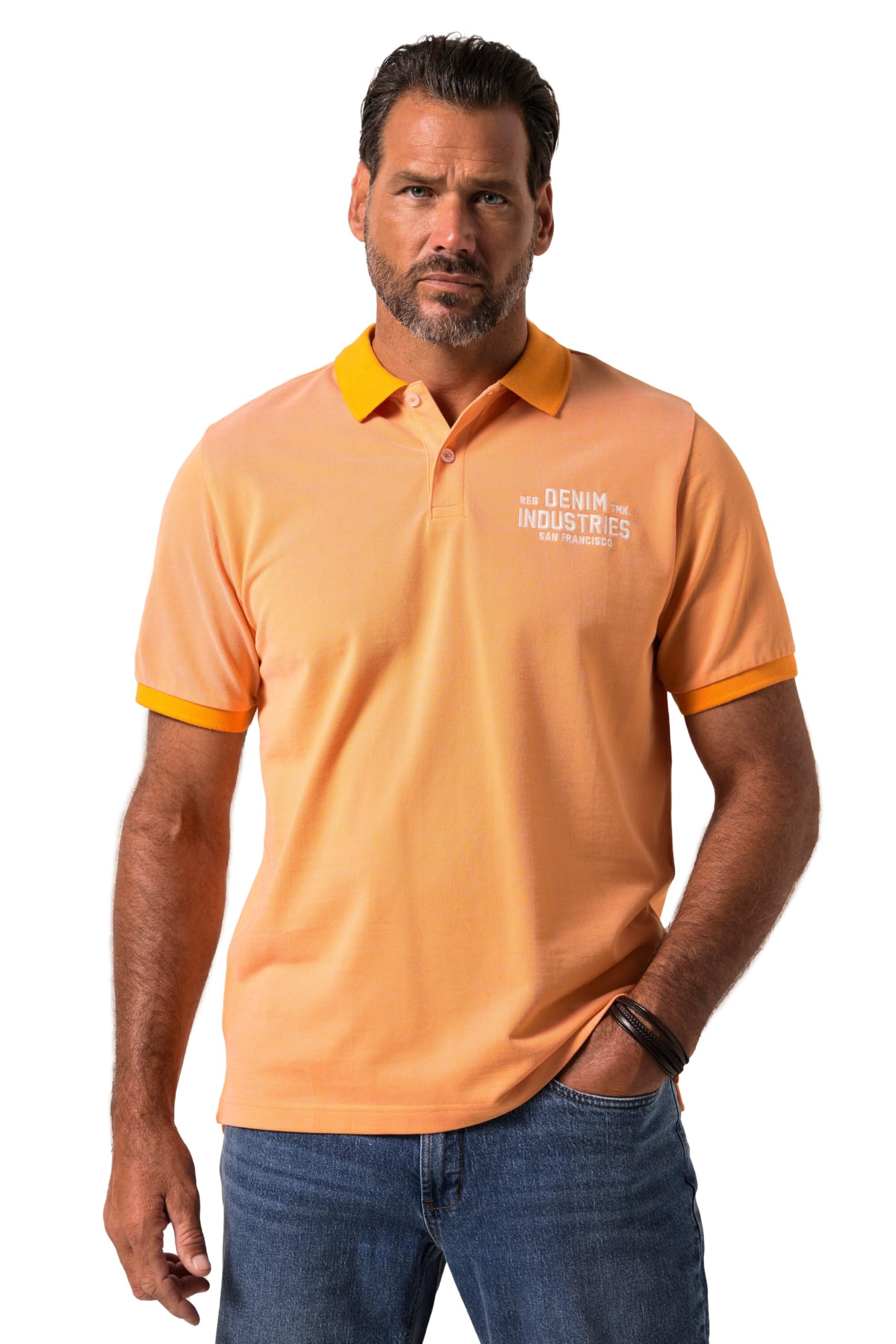 JP 1880 Herren große Größen Übergrößen Menswear L-8XL Poloshirt, Halbarm, Piqué, Stick 840057