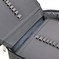 Vista 4 de BTSKY® - Estuche de lápices con cierre de alta capacidad, multifuncional, 72 ranuras, estuche de lápices de colores, portátil, con 2 fundas Gris