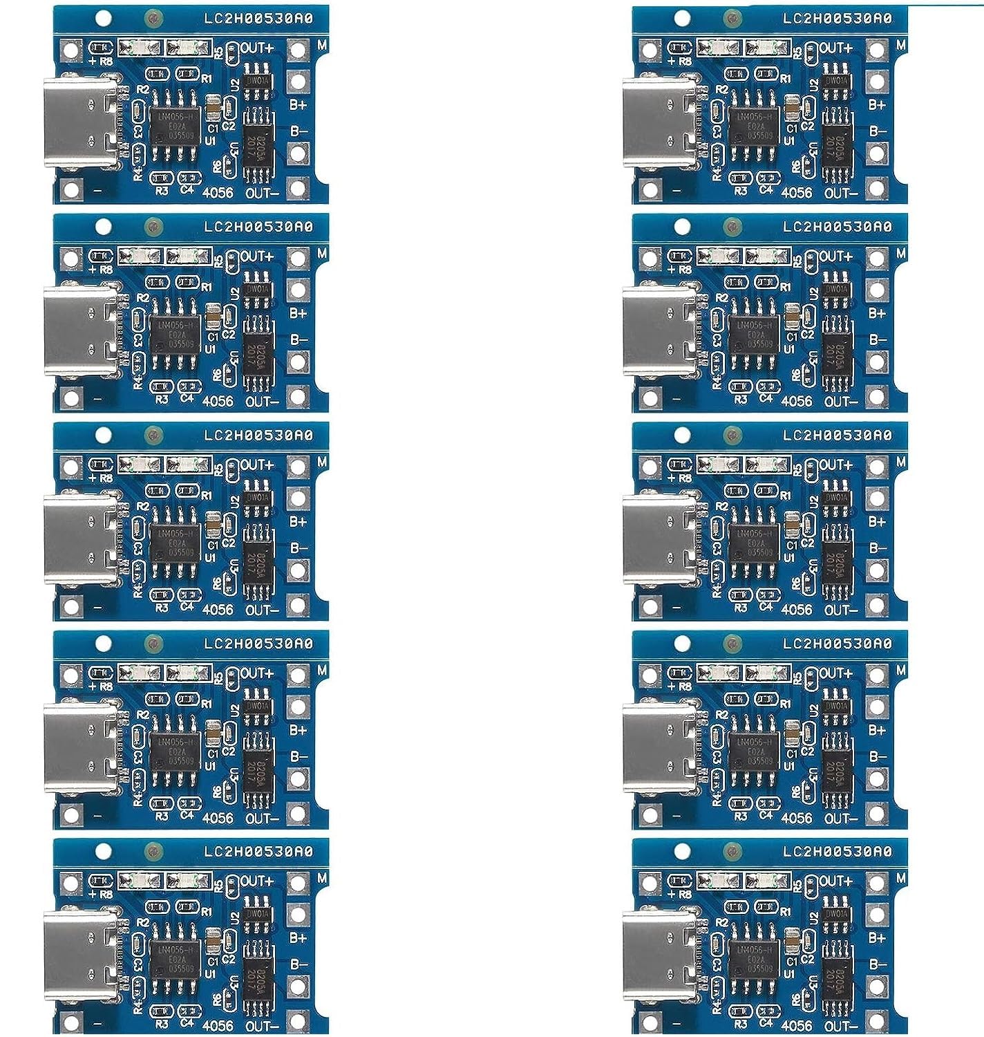 Electro TP4056 C-Type 18650 Lithium-ion Battery Charging Module with Inbuilt BMS and Indicator Pack of 10-image-5