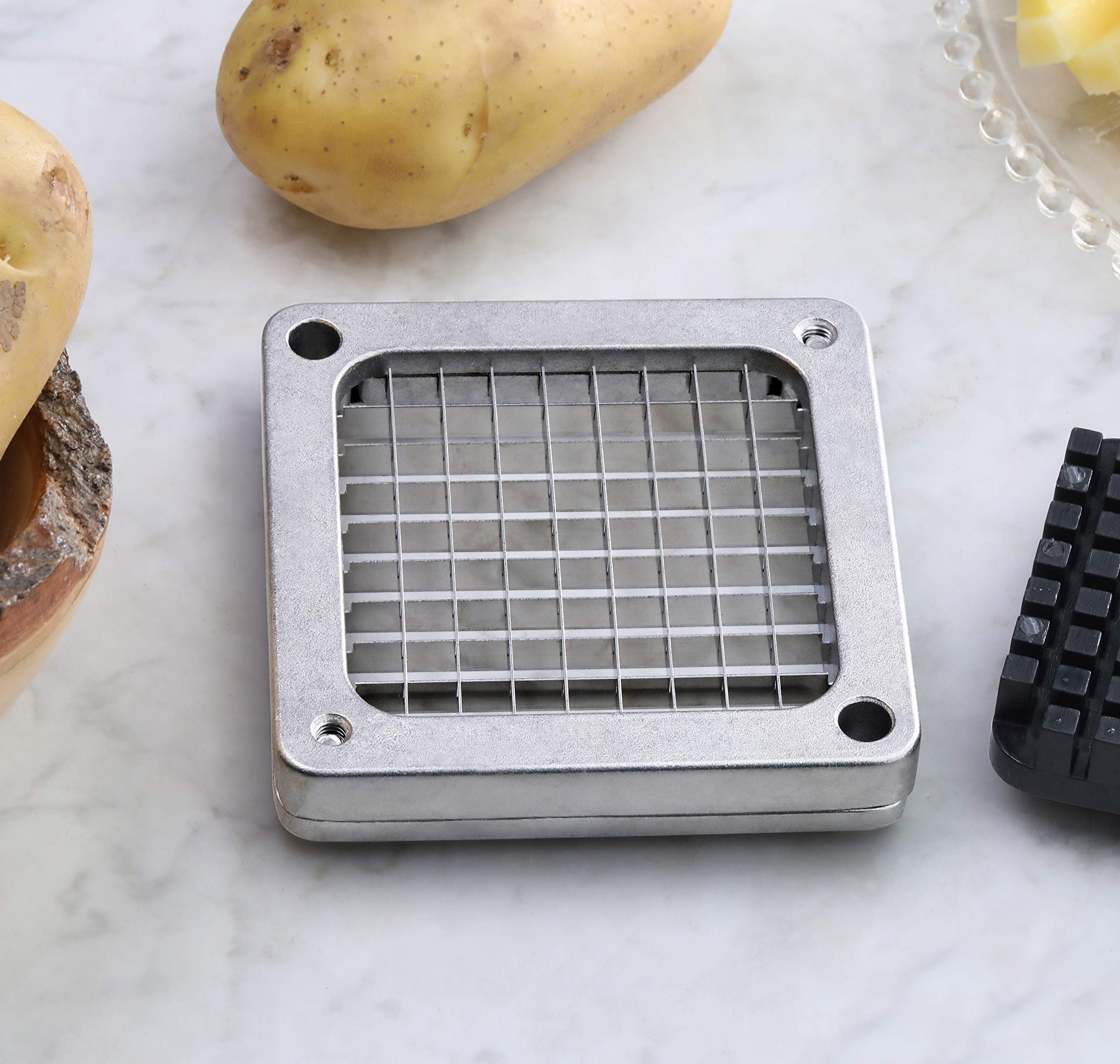 New Star Foodservice | Cortador de freír francés de montaje en pared de calidad comercial + piezas de repuesto