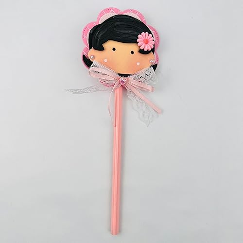 Adorno hecho a mano para lápiz, adorno para bolígrafo, para niños y amantes de la escritura, aplique en goma eva. adorable adorno de niña para