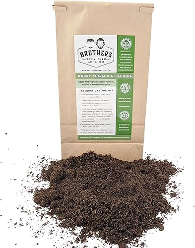 Specially-Mixed, pH-Balanced Bedding for Worm Bins (4 Lbs) - for Indoor/Outdoor Worm Bins & Vermicomposters