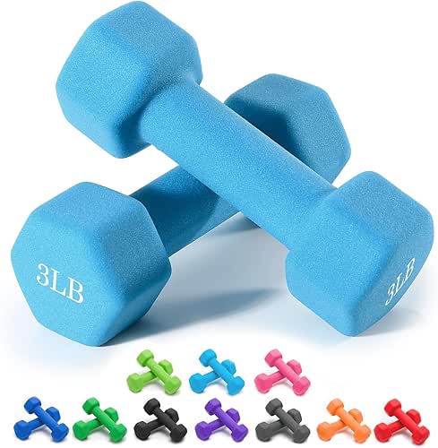Portzon Weights Dumbbells 10 Colors Options Compatible with Set of