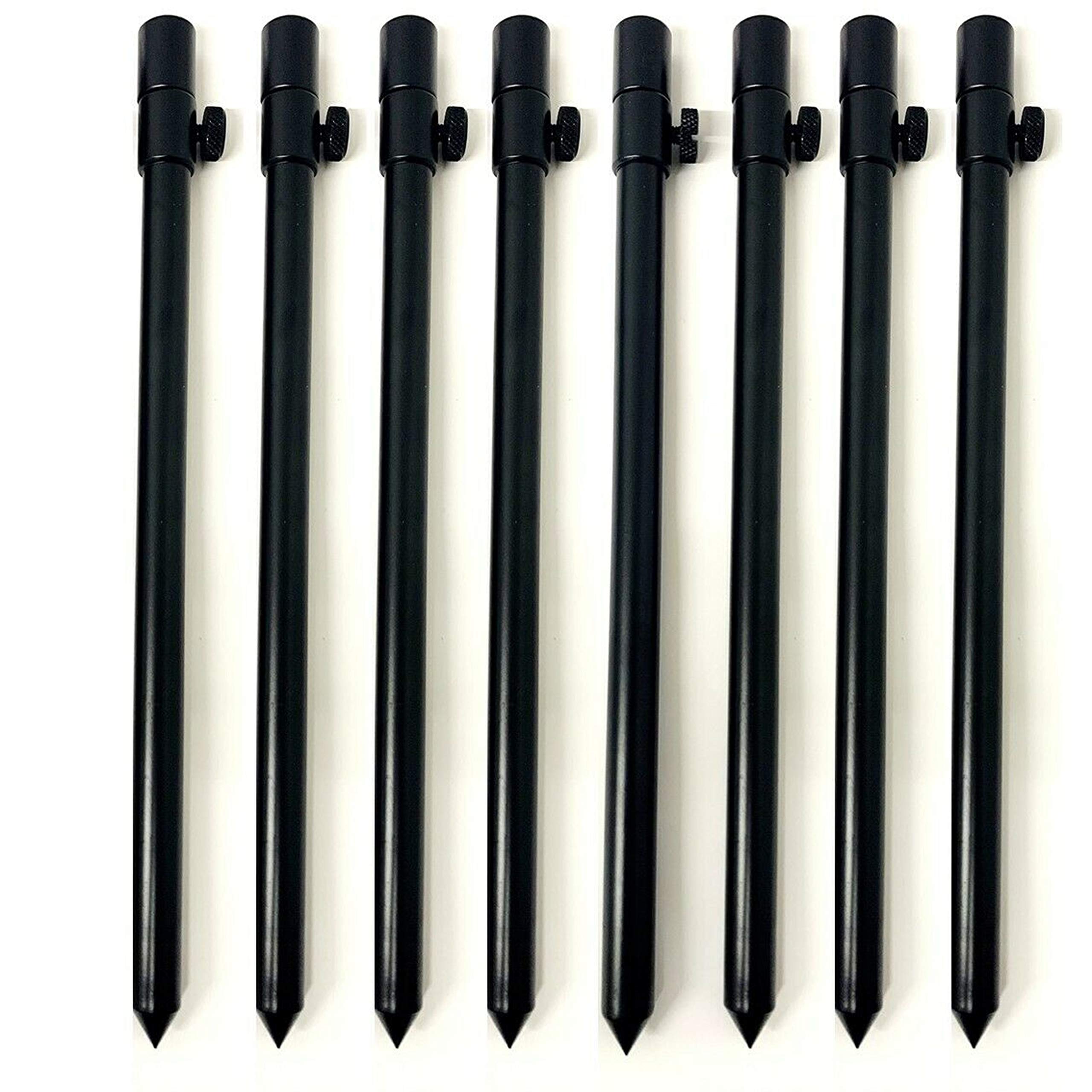 Lidsters Fishing Supplies Ltd Black 8 X 50-90Cm Thick 16Mm Carp Coarse Ali Banksticks Bank Sticks Fishing