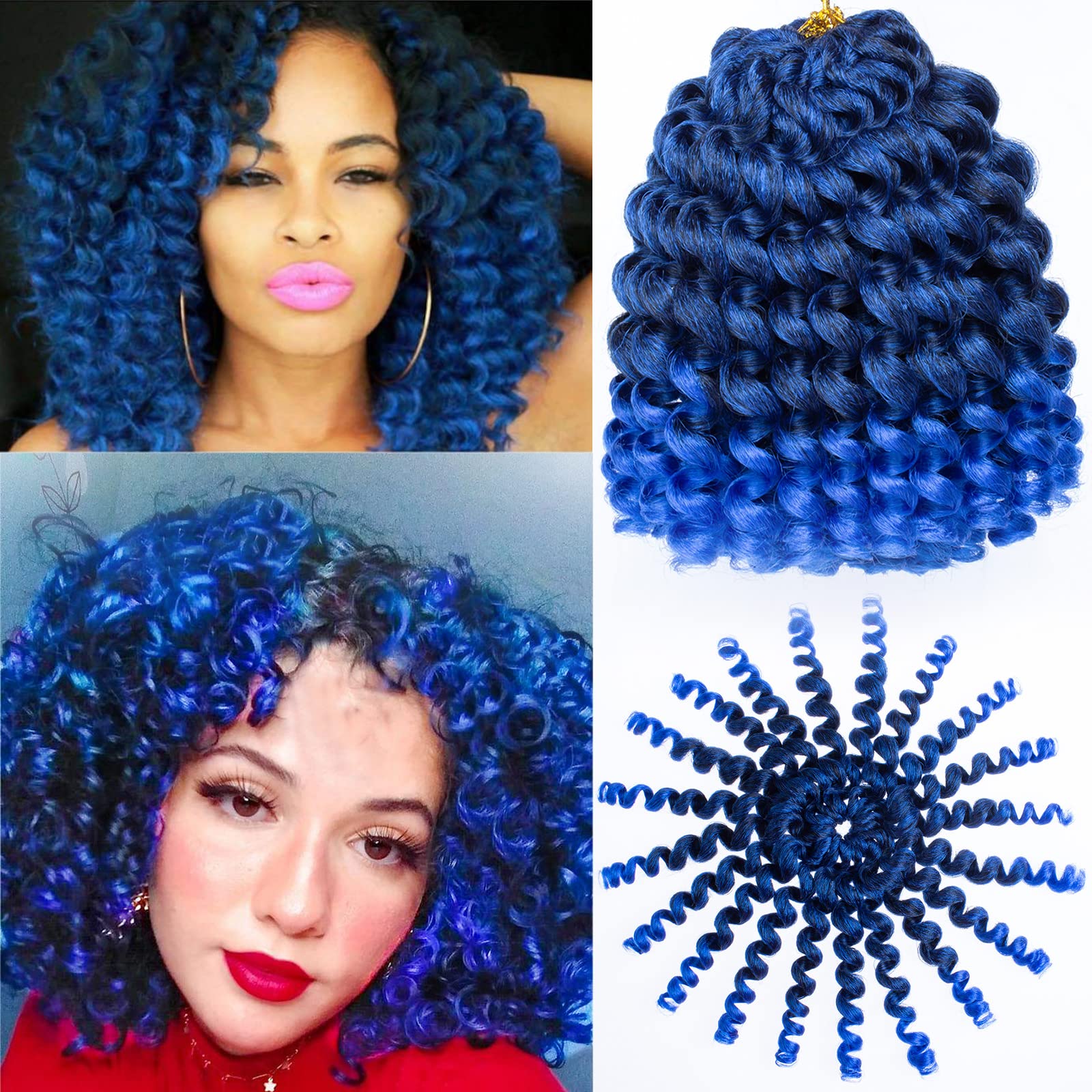 Amazon.com : Leeven 8 Inch Short Jamaican Bounce Wand Curl Crochet