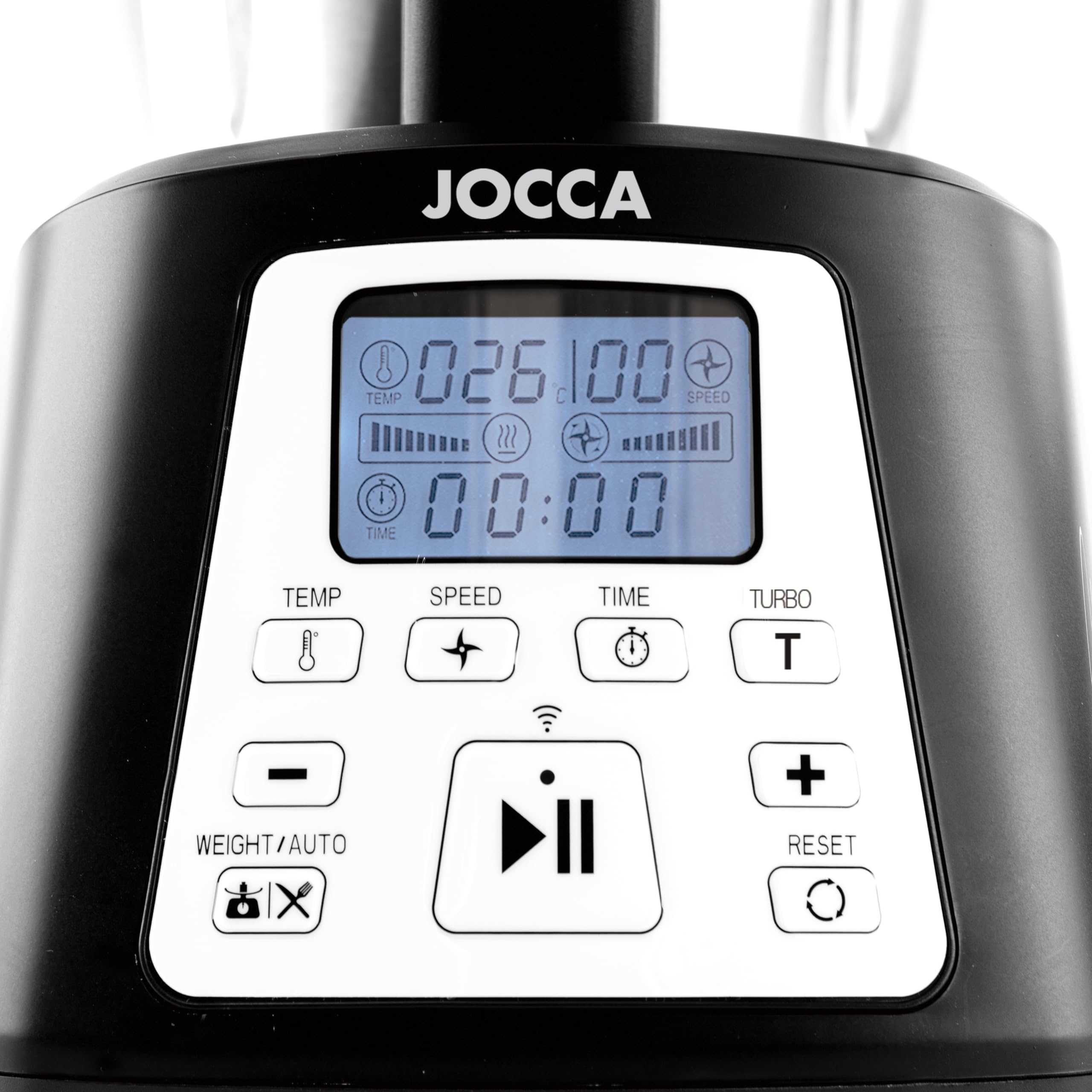 Jocca - Robot da cucina multifunzione| 12 funzioni| 10 programmi integrati| 10 velocità| Capacità 3,5 L| 1200 W| Acciaio inossidabile| Con bilancia