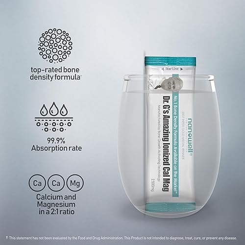 Miniatura 9 de Dr G's Amazing Cal Mag ionizado - Suplemento en polvo de calcio y magnesio Bone Health - 60 barras x 3 paquetes durante 6 meses (180 unidades)