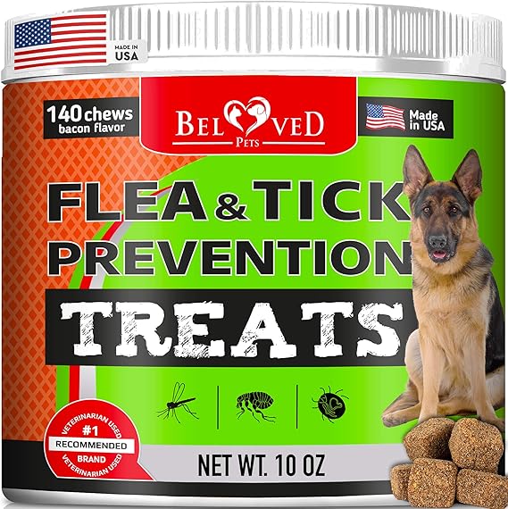 Flea and Tick Prevention Chewable Pills for Dogs